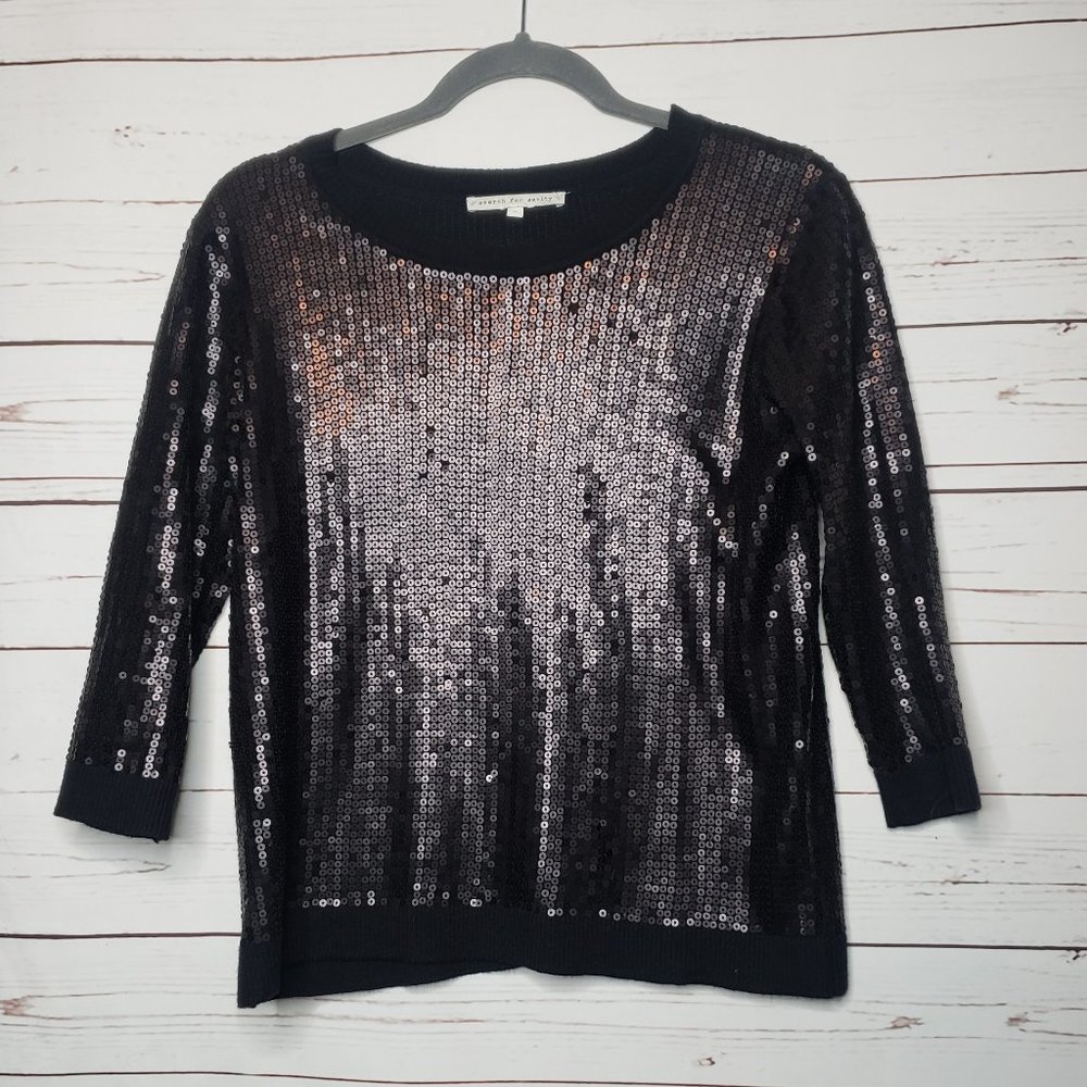 Search for Sanity Black Sequin Sweater